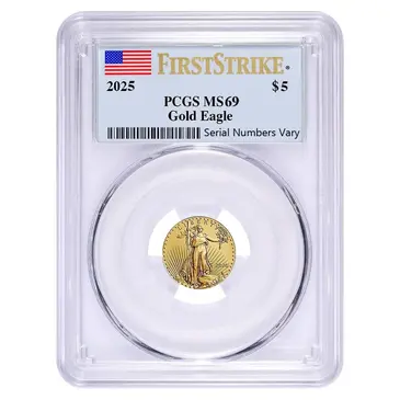 Default 2025 1/10 oz Gold American Eagle PCGS MS 69 FS