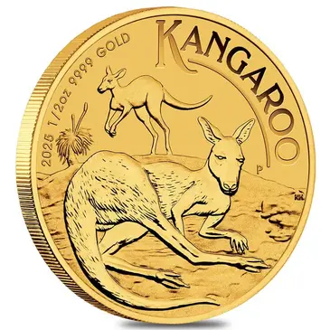 Default 2025 1/2 oz Australian Gold Kangaroo Perth Mint BU