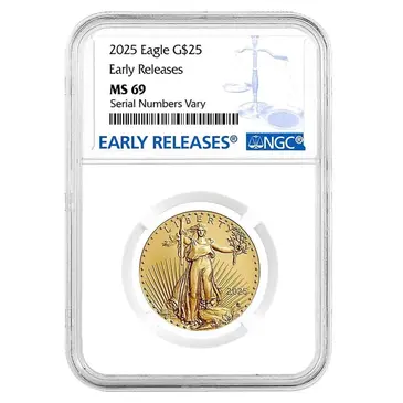 Default 2025 1/2 oz Gold American Eagle NGC MS 69 ER