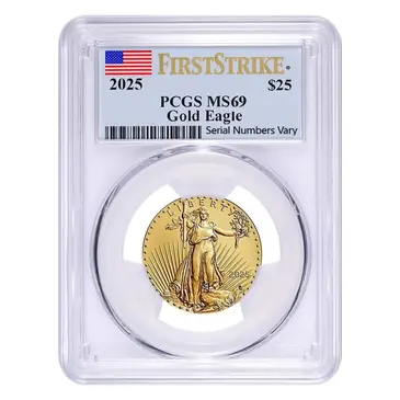 Default 2025 1/2 oz Gold American Eagle PCGS MS 69 FS