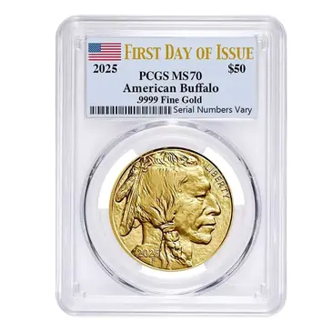 Default 2025 1 oz Gold American Buffalo PCGS MS 70 FDOI