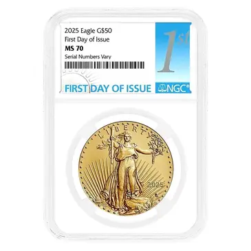 Default 2025 1 oz Gold American Eagle NGC MS 70 FDOI