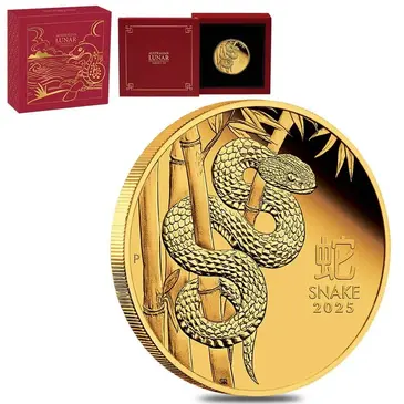 Default 2025 1 oz Proof Gold Lunar Snake Australian Perth Mint