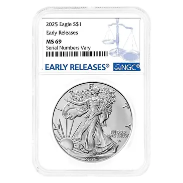 Default 2025 1 oz Silver American Eagle NGC MS 69 ER