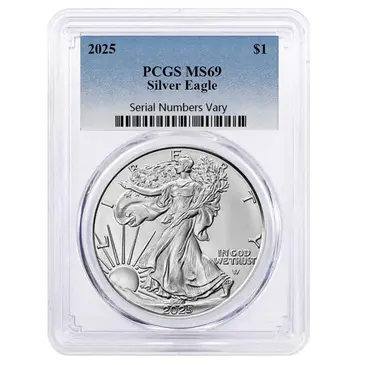 Default 2025 1 oz Silver American Eagle PCGS MS 69