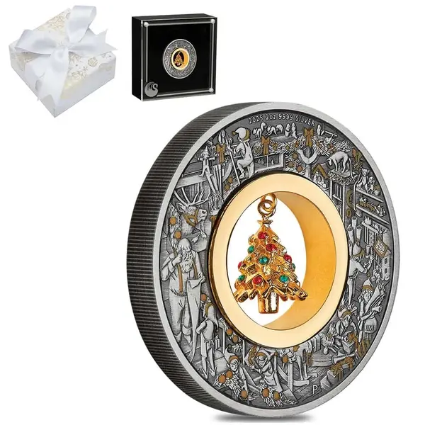 Default 2025 2 oz Santa's Workshop Silver Coin Perth Mint