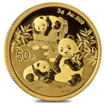 Default 2025 3 gram Chinese Gold Panda 50 Yuan BU (Sealed)