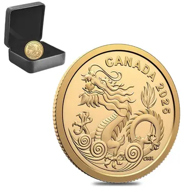 Default 2025 Canada 1/20 oz Water Dragon Proof Gold Coin .9999 Fine