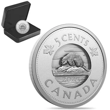 Default 2025 Canada 3.5 oz Multilayered Beaver 5C Proof Silver Coin .9999 Fine