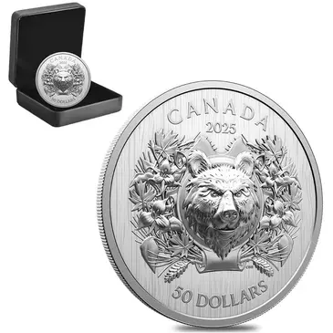 Default 2025 Canada 70 Gram Heraldic Bear Silver Coin .9999 Fine