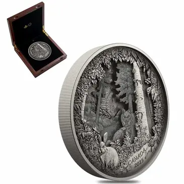 Default 2025 Canada 738.92 Gram Predator or Prey in Shadow Box Silver Coin .9999 Fine