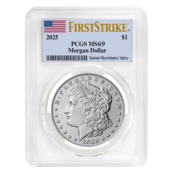 Default 2025 Morgan Silver Dollar PCGS MS 69 FS