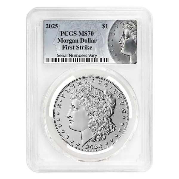 Default 2025 Morgan Silver Dollar PCGS MS 70 FS (Morgan Label)
