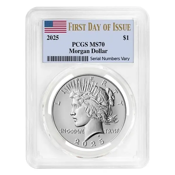 Default 2025 Peace Silver Dollar PCGS MS 70 FDOI