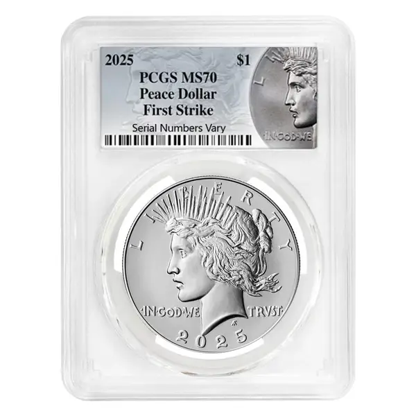 Default 2025 Peace Silver Dollar PCGS MS 70 FS (Peace Label)