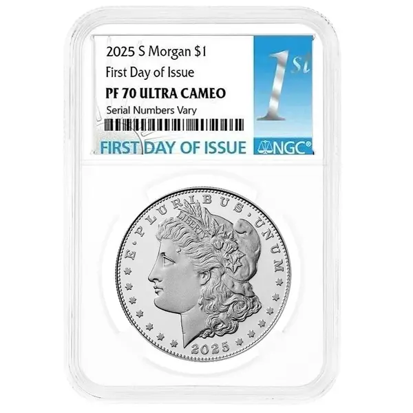 Default 2025-S Morgan Silver Dollar Proof Coin NGC PF 70 FDOI