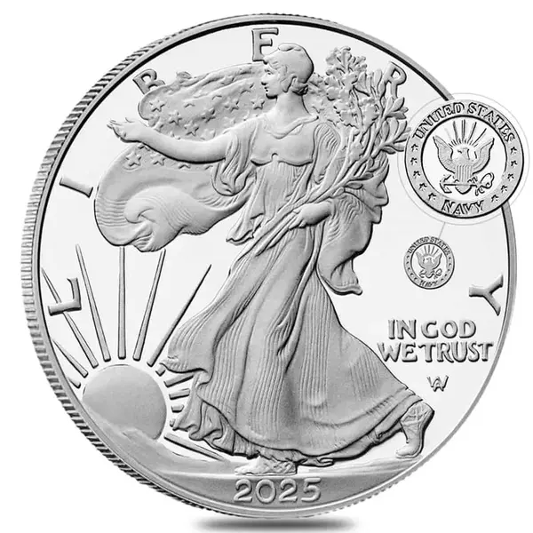 Default 2025-S Navy 1 oz Proof Silver American Eagle (w/Box & COA)