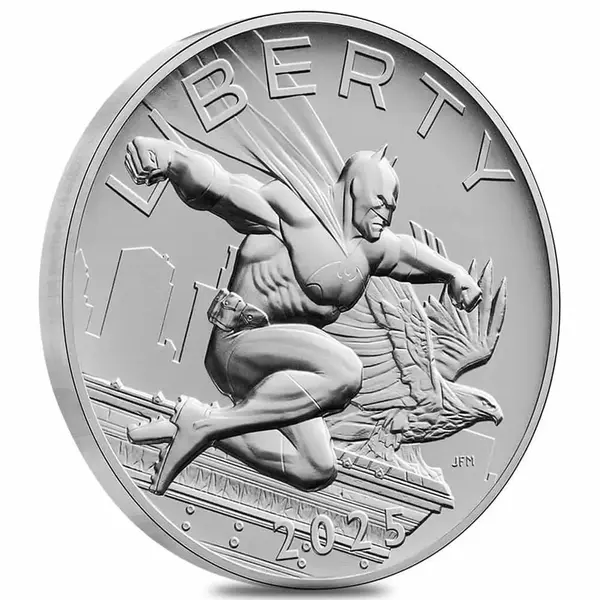 Default 2025 US Mint 2.5 oz DC Comics Batman Silver Medal .999 Fine
