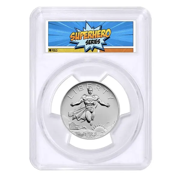 Default 2025 US Mint 2.5 oz DC Comics Superman Silver Medal PCGS MS 69 FS (Superhero)