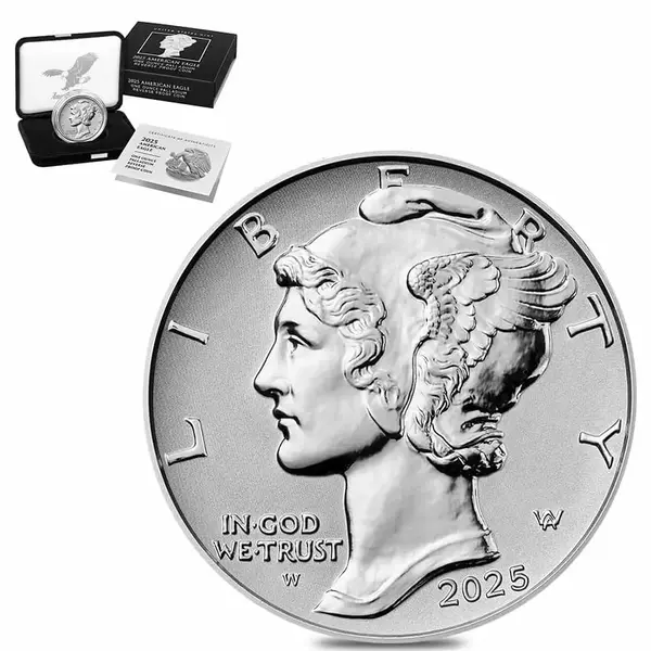 Default 2025-W 1 oz Reverse Proof Palladium American Eagle $25 Coin (w/Box & COA)