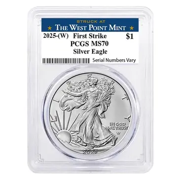 Default 2025 (W) 1 oz Silver American Eagle PCGS MS 70 FS West Point