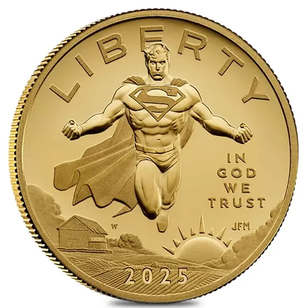 Default 2025-W US Mint 1/2 oz DC Comics Superman Proof Gold Coin (w/Box & COA)