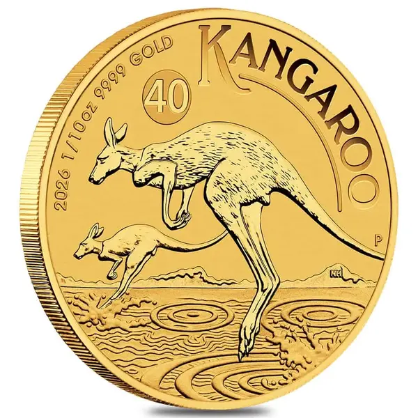 Default 2026 1/10 oz Australian Gold Kangaroo Perth Mint BU