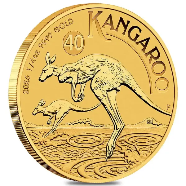Default 2026 1/4 oz Australian Gold Kangaroo Perth Mint BU