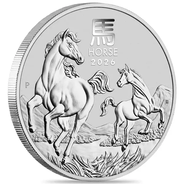 Default 2026 2 oz Silver Lunar Horse BU Australian Perth Mint