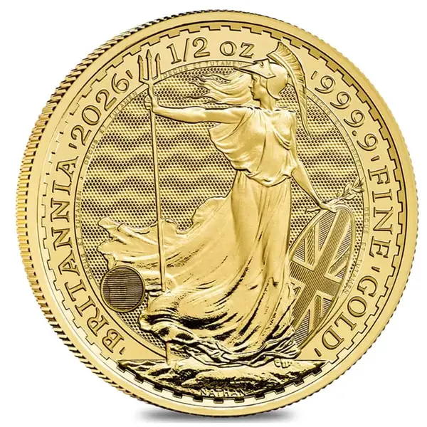Default 2026 Great Britain 1/2 oz Gold Britannia Coin BU