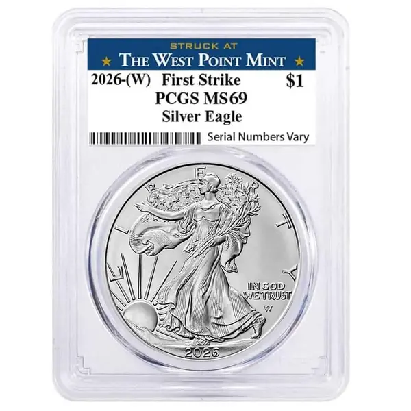 Default 2026 (W) 1 oz Silver American Eagle PCGS MS 69 FS West Point