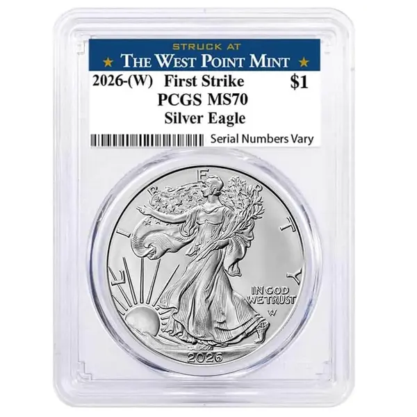 Default 2026 (W) 1 oz Silver American Eagle PCGS MS 70 FS West Point