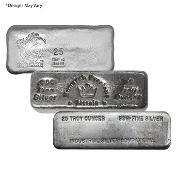 Default 25 oz Generic Silver Bars .999 Fine