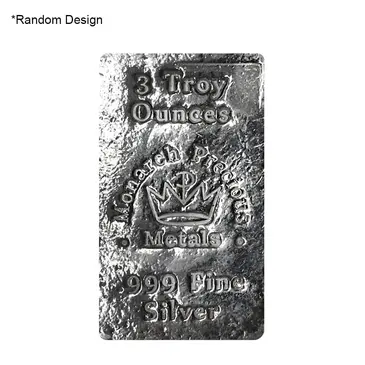 Default 3 oz Generic Silver Bars .999 Fine