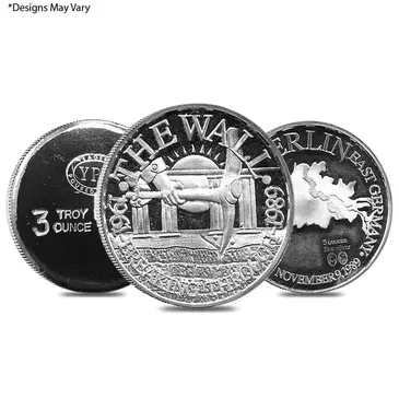 Default 3 oz Silver Generic Rounds .999 Fine