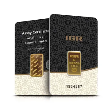 Default 5 gram Istanbul Gold Refinery (IGR) Bar .9999 Fine (In Assay)