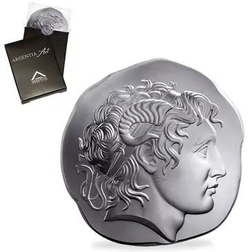Default 5 oz Argentia Herakles High Relief Silver Round .9999 Fine (Alexander the Great Style)