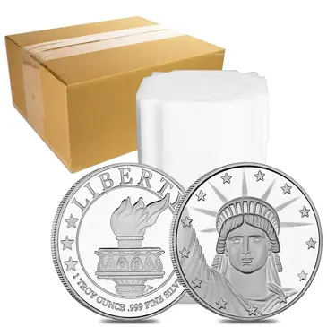 Default Box of 500 - 1 oz SilverTowne Lady Liberty Silver Round .999 Fine