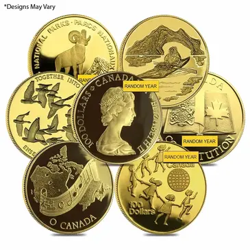 Canadian Canada 1/2 oz Proof Gold $100 Commemorative Coin (Random Year)