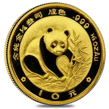 Default Chinese 1/10 oz Gold Panda Proof/Unc (Random Year, Not Sealed)