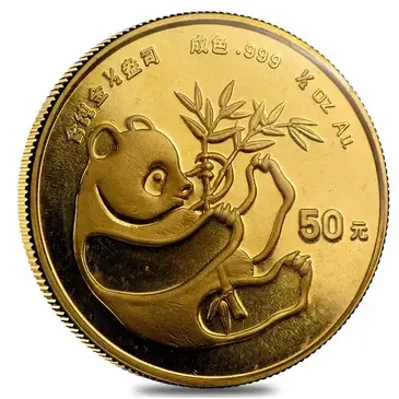 Default Chinese 1/2 oz Gold Panda Proof/Unc (Random Year, Not Sealed)