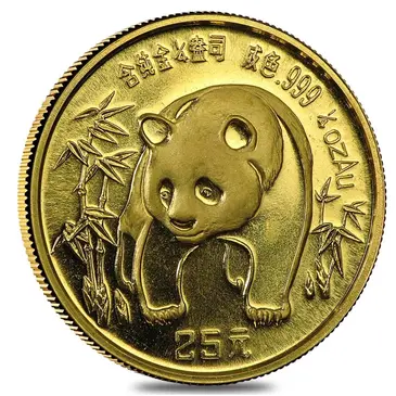Chinese Chinese 1/4 oz Gold Panda Proof/Unc (Random Year, Not Sealed)