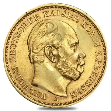 Default Germany Prussia 20 Marks Gold Coin (Abrasions,1871-1915,Random Year)