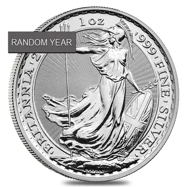 British Great Britain Silver 1 oz Britannia Coin BU (Random Year)