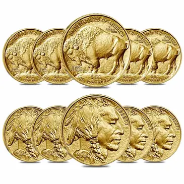 Default Lot of 10 - 2024 1 oz Gold American Buffalo $50 Coin BU