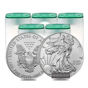 Default Lot of 100 - 1 oz Silver American Eagle $1 Coin BU (Random Year)