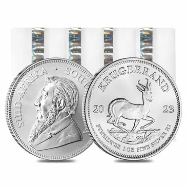 Default Lot of 100 - 2023 South Africa 1 oz Silver Krugerrand BU (4 Tube, Lot of 25)