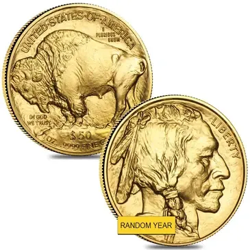 Default Lot of 2 - 1 oz Gold American Buffalo $50 Coin BU (Random Year)