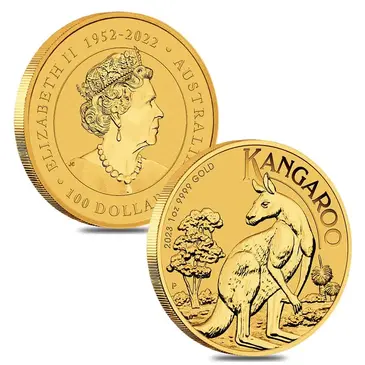 Default Lot of 2 - 2023 1 oz Australian Gold Kangaroo Perth Mint Coin .9999 Fine BU In Cap