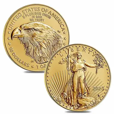 Default Lot of 2 - 2023 1 oz Gold American Eagle $50 Coin BU